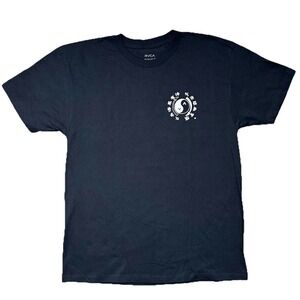 RVCA Men's T-Shirt Bruce Lee Eighty Years Large Black Cotton Graphic Tee